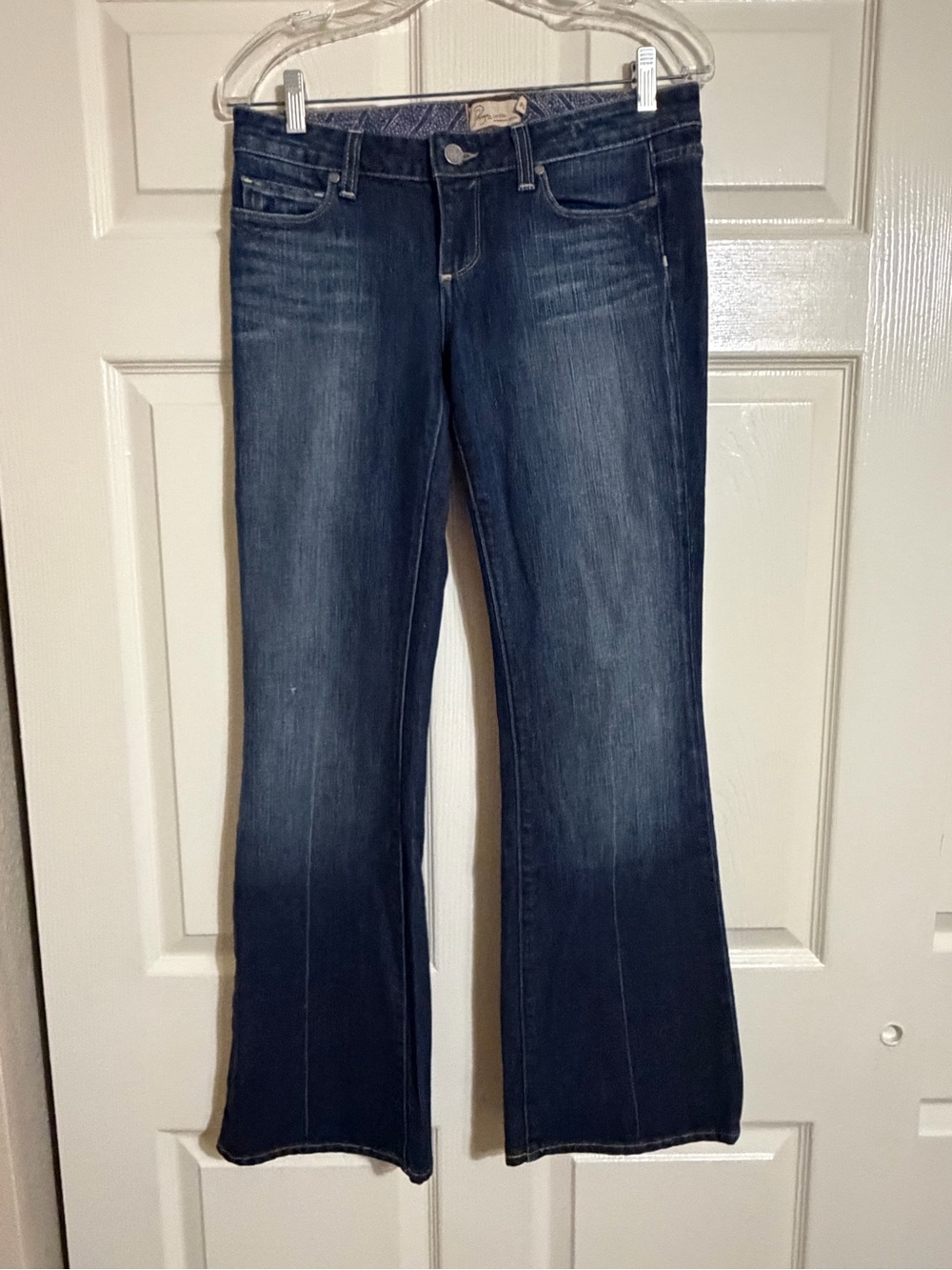 Paige Denim Dark Wash Bootcut Jeans - Blue